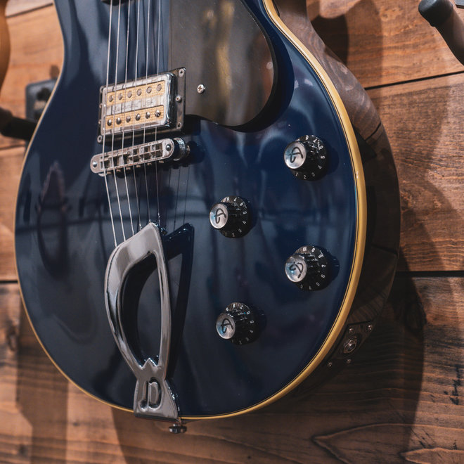 DeArmond M75 Electric Guitar, Moon Blue w/Case