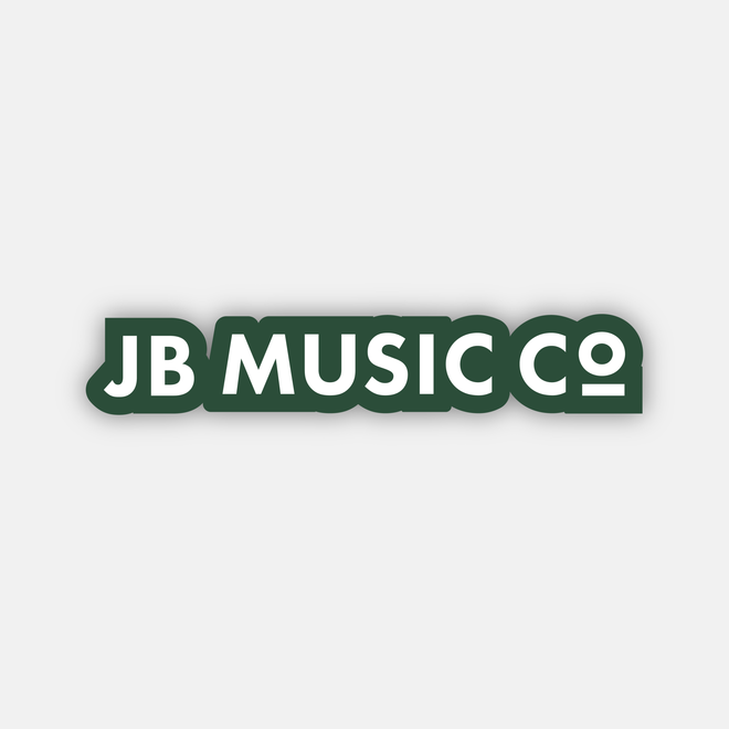 JB Music Co. Die Cut Wordmark Logo Sticker (Green)