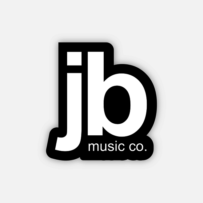 JB Music Co. Die Cut Original Logo Sticker (Black & White)