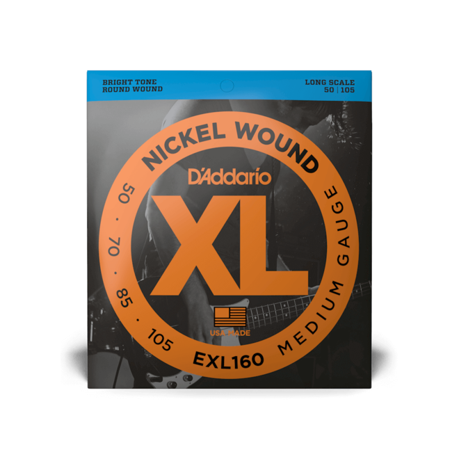 D'Addario EXL160 XL Nickel Wound, 50-105 Long Scale