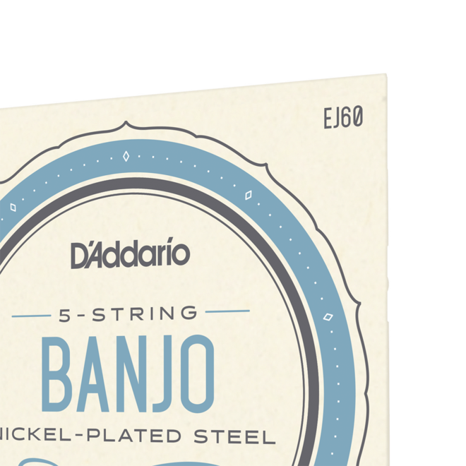 D'Addario EJ60 Nickel Wound Banjo Strings, 5 String, 9-20 Light