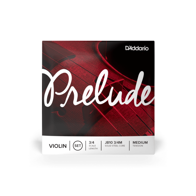 D'Addario Prelude Violin String Set, 3/4 Medium