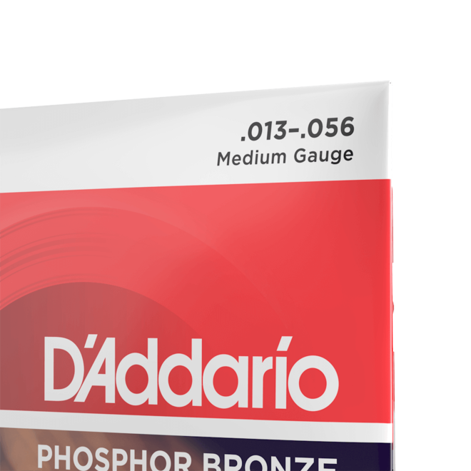D'Addario EJ17 Phosphor Bronze Acoustic Guitar Strings, 13-56 Medium