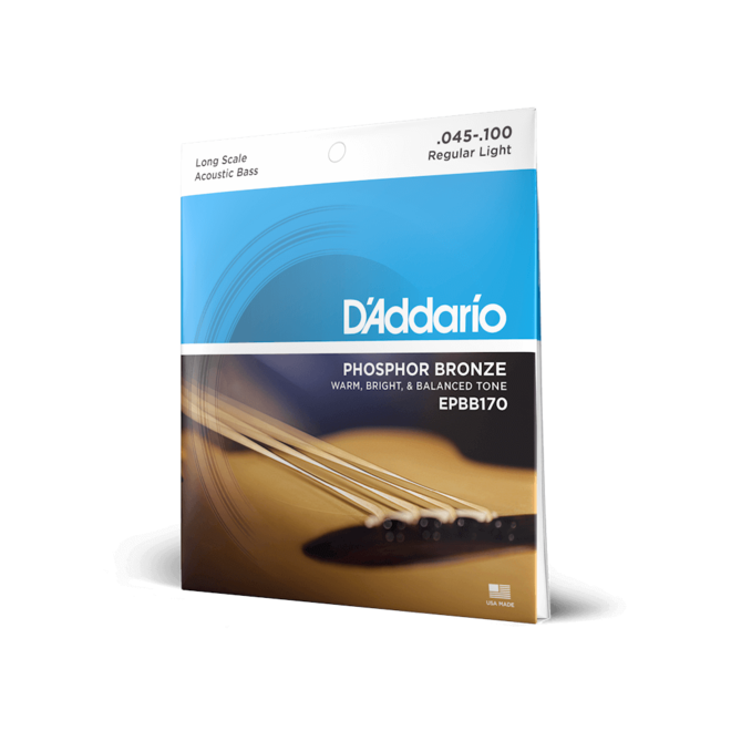 D'Addario EPBB170 Acoustic Bass Guitar Strings, 45-100 Light, Long Scale
