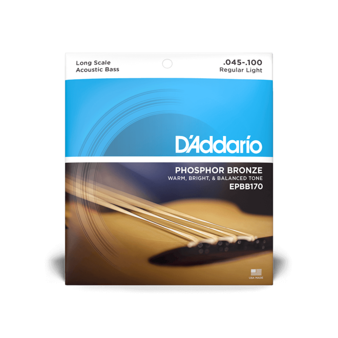 D'Addario EPBB170 Acoustic Bass Guitar Strings, 45-100 Light, Long Scale