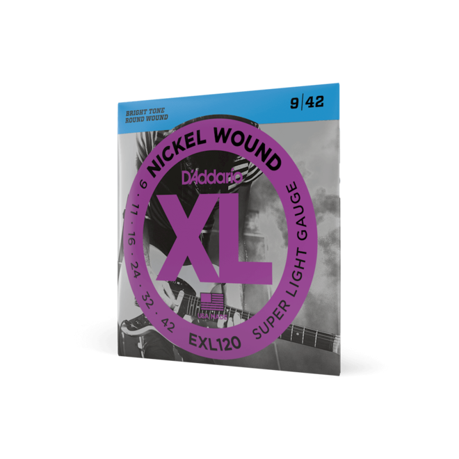 D'Addario EXL120 XL Nickel Wound Electric Guitar Strings, 9-42 Super Light