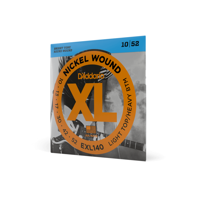 D'Addario EXL140 XL Nickel Wound Electric Guitar Strings, 10-52 Light/Heavy