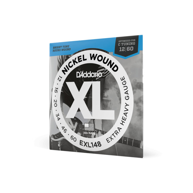 D'Addario EXL148 XL Nickel Wound, 12-60 Extra Heavy