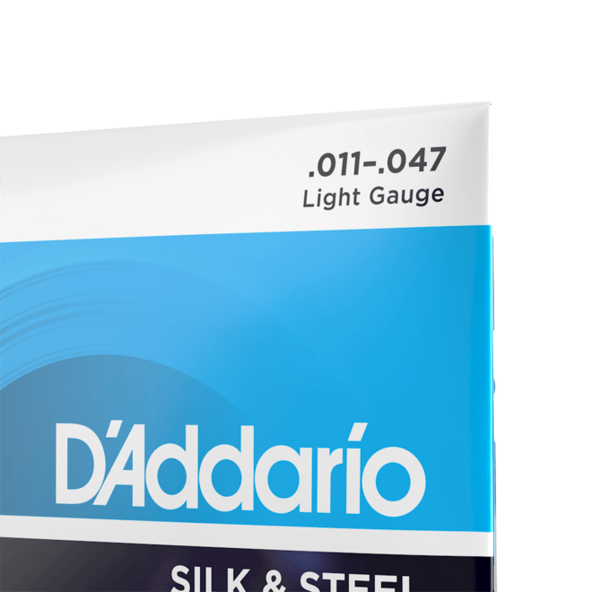 D'Addario EJ40 Silk and Steel Acoustic Guitar Strings, 11-47 Light