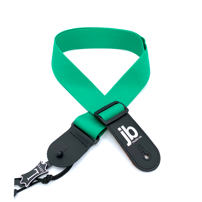 Levy's 2" Polyproplene Guitar Strap, Green w/JB Logo