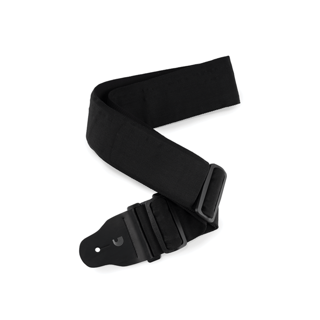 D'Addario 3” Tubular Padded Guitar Strap, Black