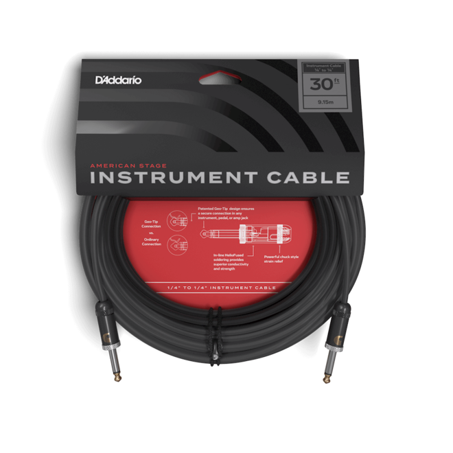 D'Addario 30' American Stage Instrument Cable