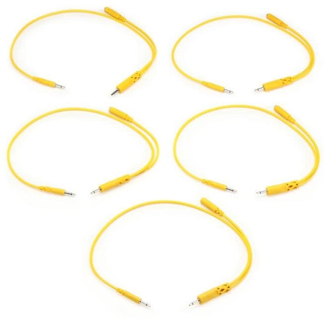 Hosa CMM-545Y Hopscotch Eurorack Patch Cables, 1.5' (Yellow) 5-pack