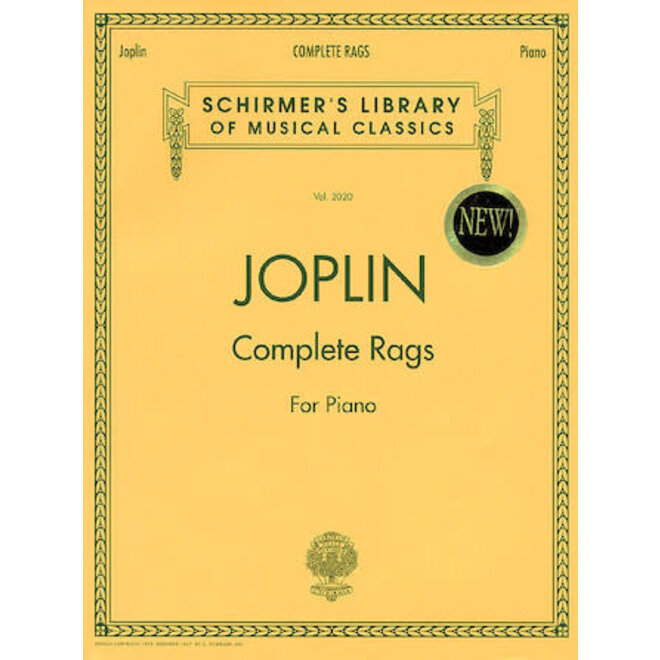 Hal Leonard Complete Rags For Piano, Joplin, Schirmer's Library of Musical Classics