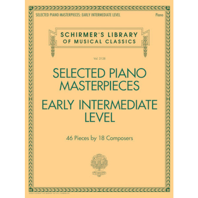Hal Leonard Selected Piano Masterpieces, Early Intermediate Level, Schirmer's Library of Musical Classics
