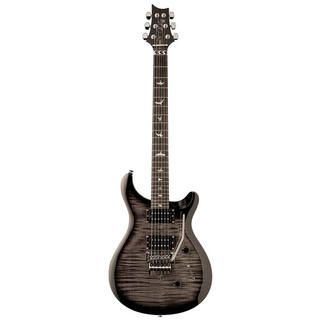 PRS SE Custom 24 Floyd Electric Guitar, Charcoal Burst, Gigbag