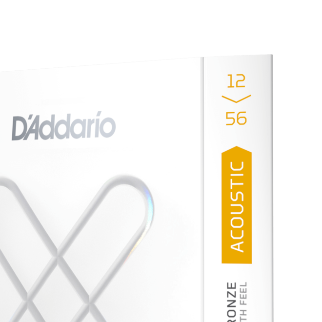 D'Addario XS Coated 80/20 Bronze Acoustic Strings, 12-56 Light/Medium