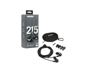 Shure SE215 Professional Sound Isolating Earphones, Black - Janzen