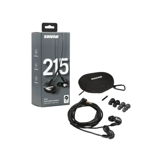 Shure SE215 Professional Sound Isolating Earphones, Black