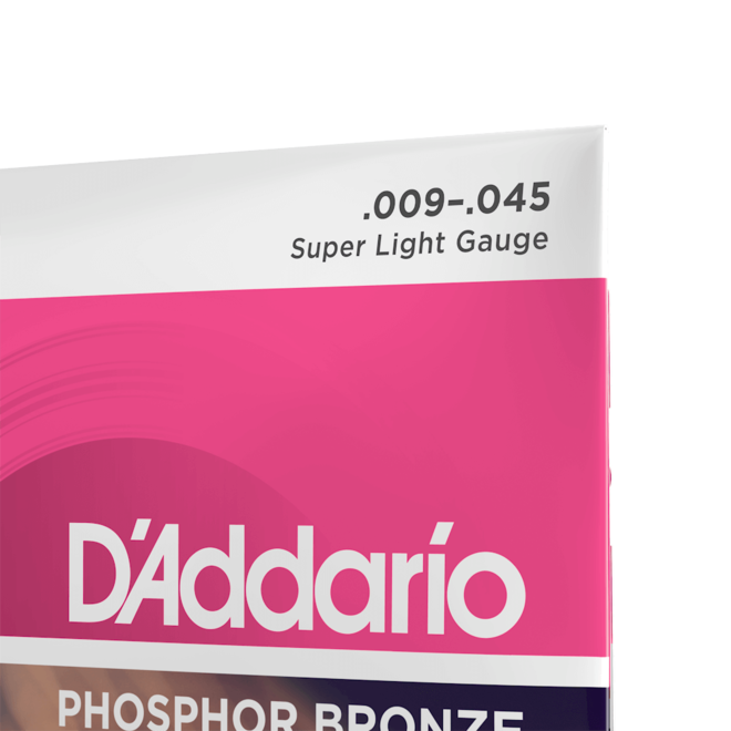 D'Addario EJ23 Phosphor Bronze Acoustic Guitar Strings, 9-45 Super Light