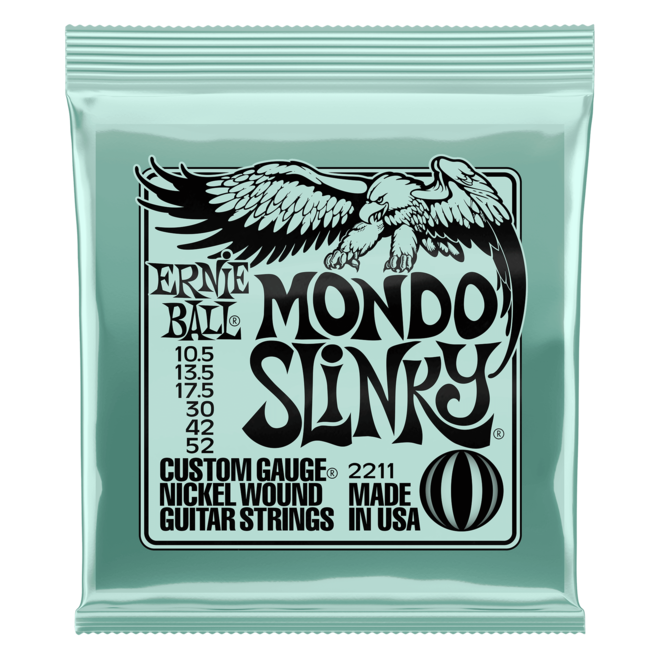 Ernie Ball 2211 Mondo Slinky Nickel Wound Electric Guitar Strings, 10.5-52