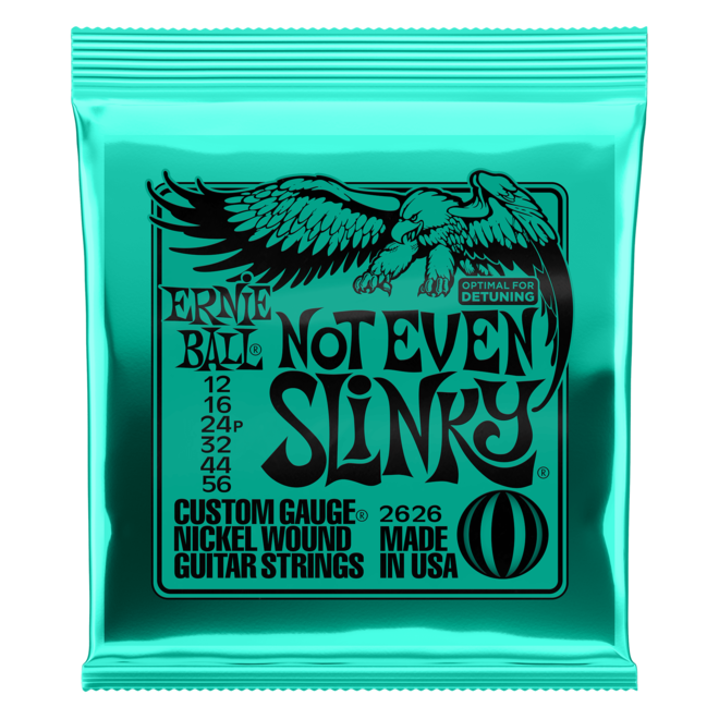 Ernie Ball Not Even Slinky Nickel Wound Electric Guitar Strings, 12-56