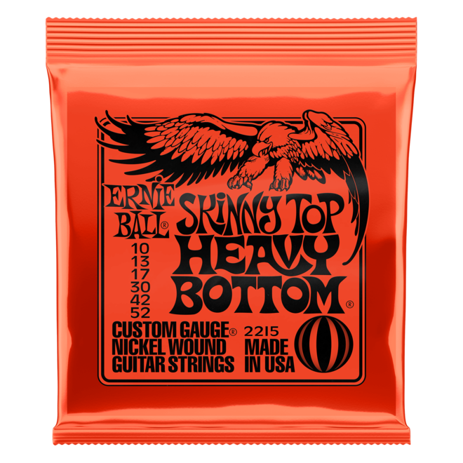 Ernie Ball 2215 Slinky Nickel Wound Electric Guitar Strings, 10-52 Skinny/Heavy