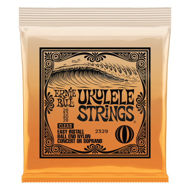 Ernie Ball 2329 Nylon Concert/Soprano Ukulele Strings, Ball End, Clear