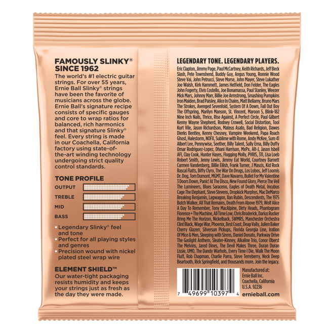 Ernie Ball 2224 Turbo Slinky Nickel Wound Electric Guitar Strings, 9.5-46