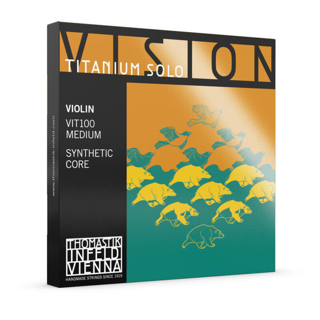 Thomastik Infeld Vision Titanium Solo Violin String Set, 4/4
