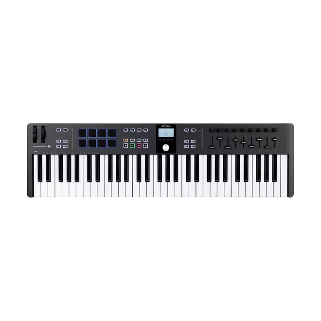 Arturia KeyLab Essential 61 mk3 Universal MIDI Keyboard Controller, Black
