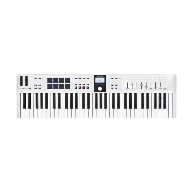 Arturia KeyLab Essential 61 MK3 Universal MIDI Controller, White