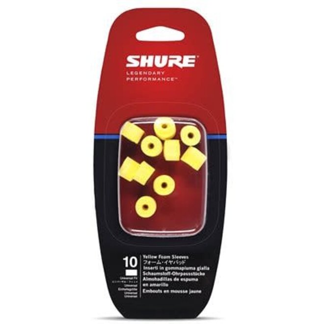 Shure EAYLF1 Yellow Foam Sleeves for Shure Earphones