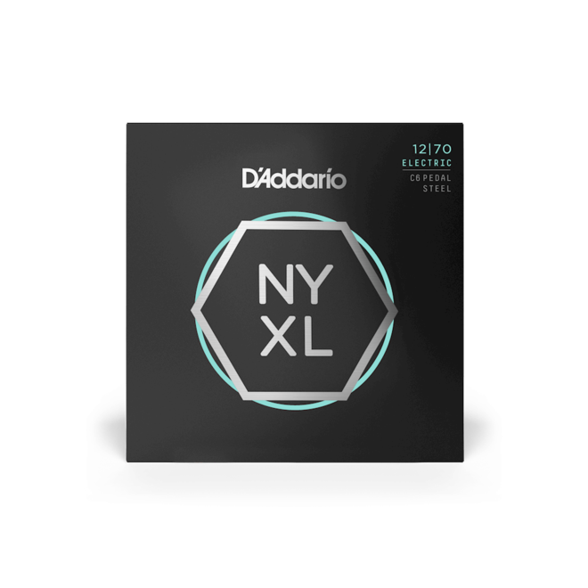 D'Addario NYXL Nickel Wound C6 Pedal Steel Guitar Strings, 12-70 Custom Medium