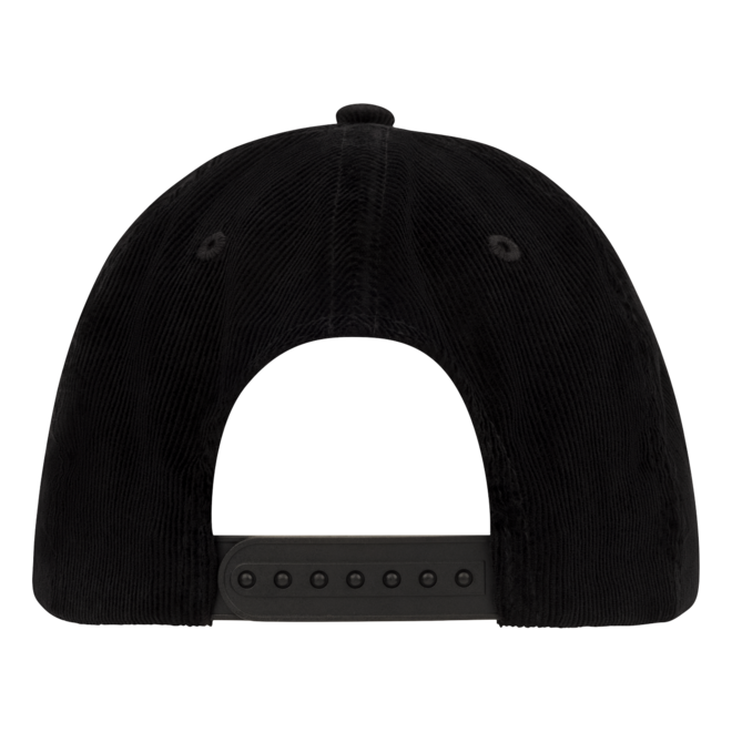 Fender Gold Spaghetti Logo Corduroy Baseball Hat, Black, One Size