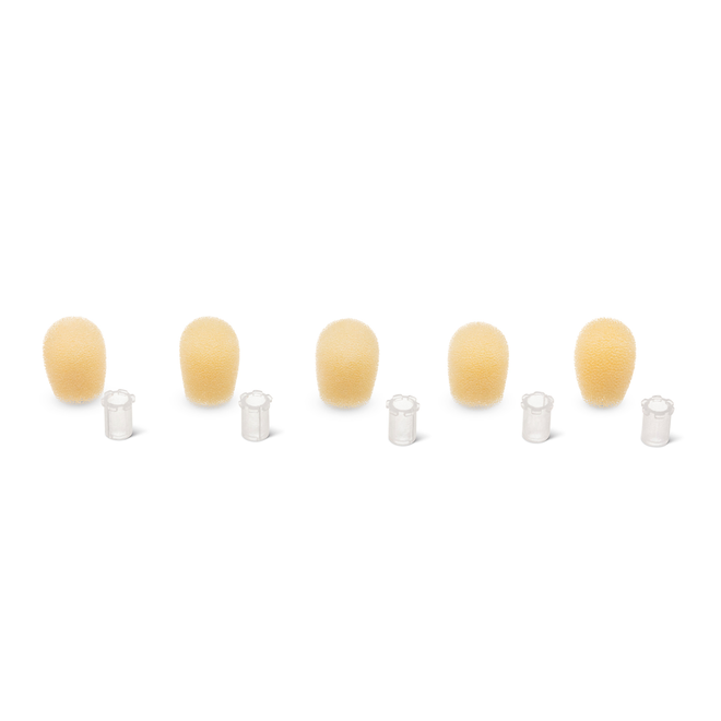 Mogan Lavalier Microphone Windscreens, Beige (5 Pack)