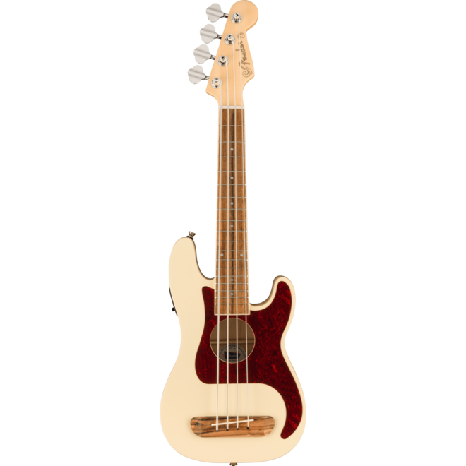 Fender Fullerton Precision Bass Ukulele, Walnut Fingerboard, Olympic White
