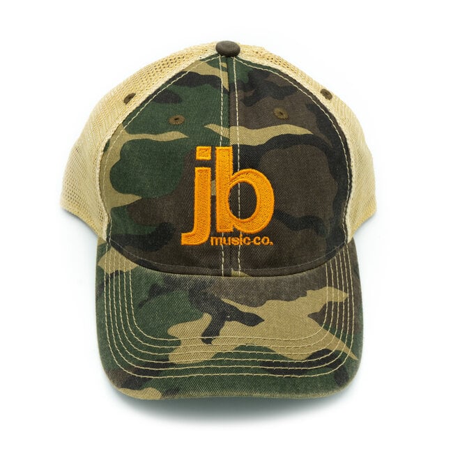 JB Music Co. Mesh Back Dad Hat, Army Camo/Khaki, Embroidered Original Logo