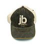 JB Music Co. Mesh Back Dad Hat, Black/Khaki, Embroidered Original Logo
