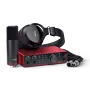 Focusrite Scarlett 2i2 4th Gen Studio Recording Bundle, w/Condenser Microphone & Headphones