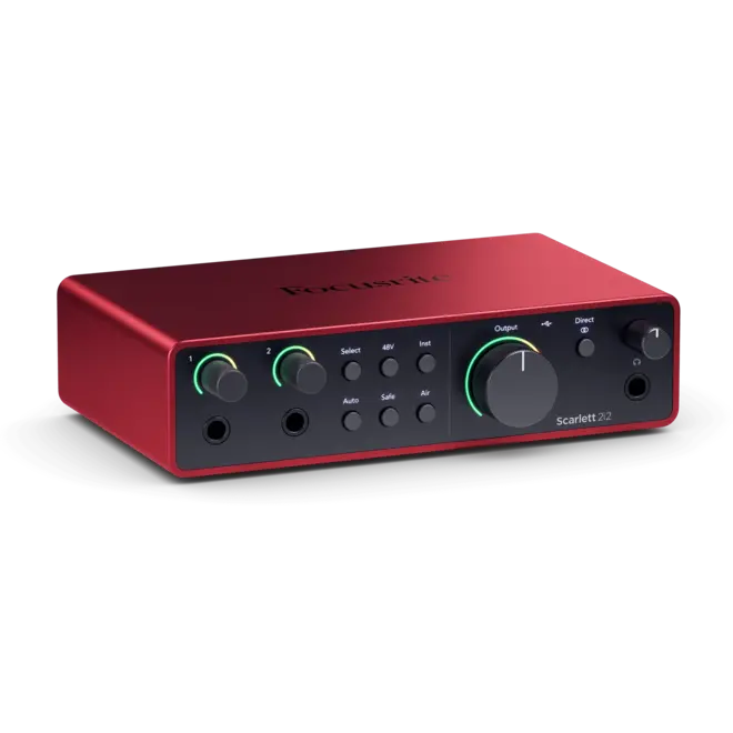 Focusrite Scarlett 2i2 4th Gen Studio Recording Bundle, w/Condenser Microphone & Headphones