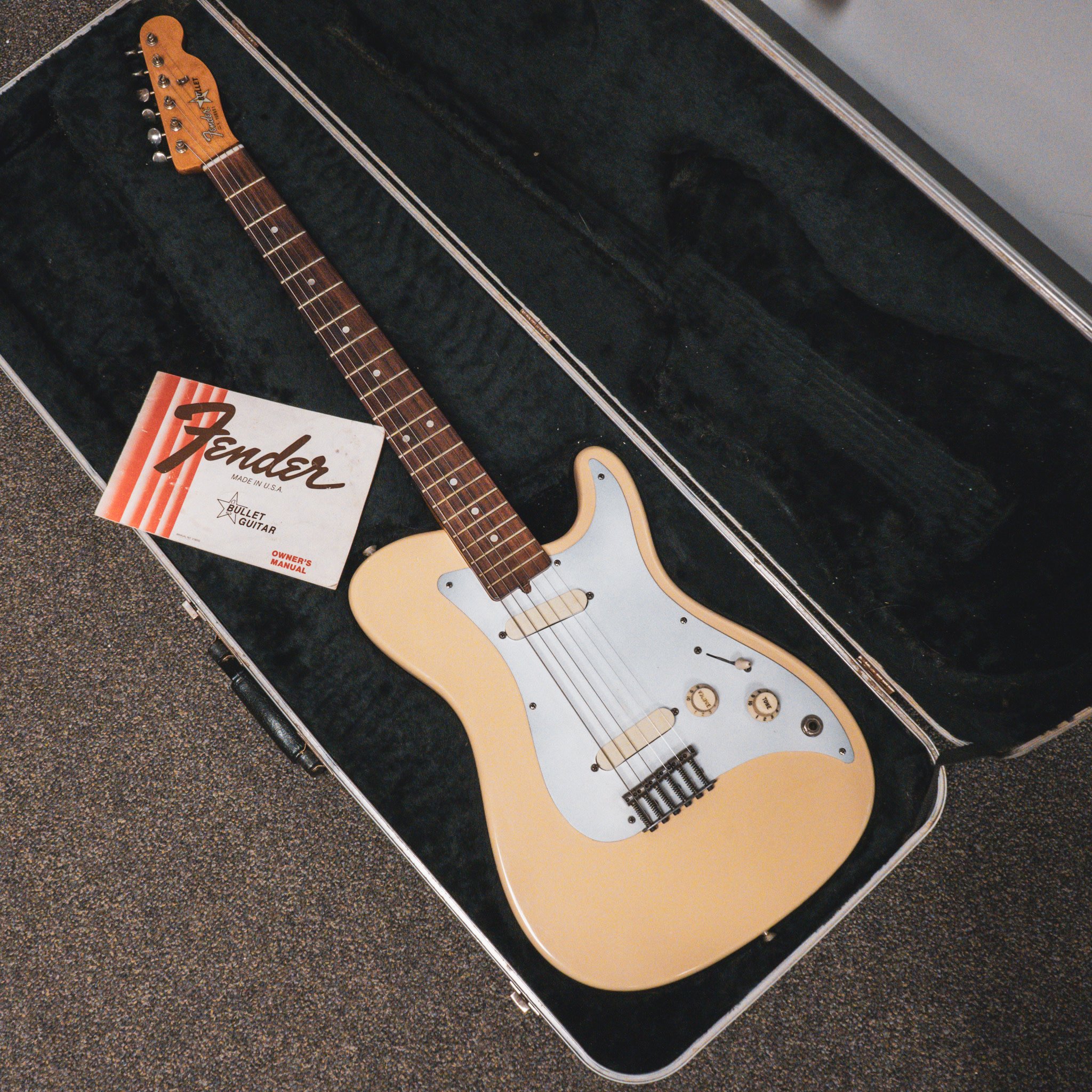 1981 Fender Bullet Electric Guitar, Ivory w/Case - Janzen Brothers