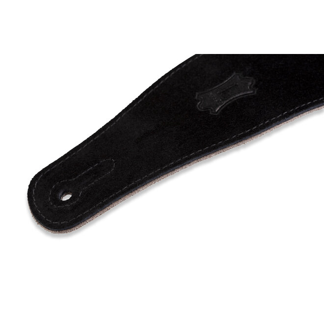 Levy's Simply Suede Series 2.5" Suede Guitar Strap, Black