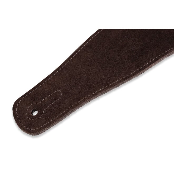 Levy's Simply Suede Series 2.5" Suede Guitar Strap, Brown