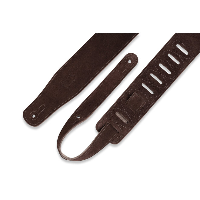 Levy's Simply Suede Series 2.5" Suede Guitar Strap, Brown