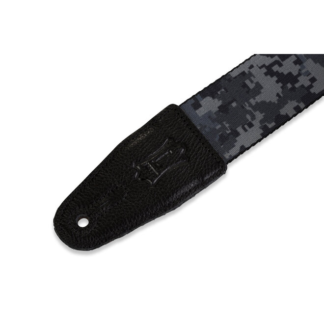 Levy’s Graphic Waves Series 2" Polyester Guitar Strap, Black Blue Digital Camo