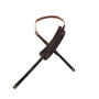 Levy's Holly Deluxe Series 5/8” Vintage Style Veg-Tan Leather Guitar Strap, Dark Brown