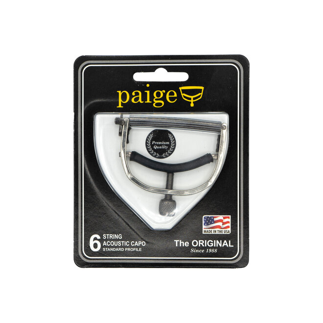 Paige 6-String Acoustic Guitar Capo (Standard Profile), Nickel