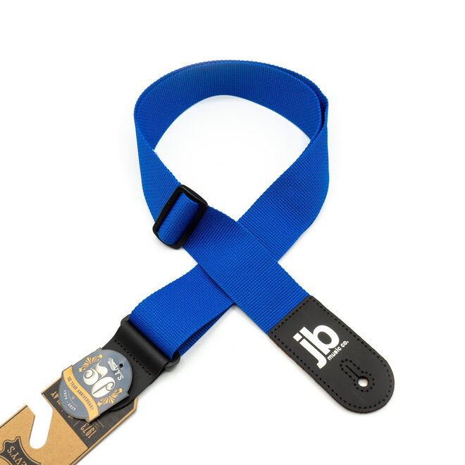 Levy's 2" Polyproplene Guitar Strap, Royal Blue w/JB Logo