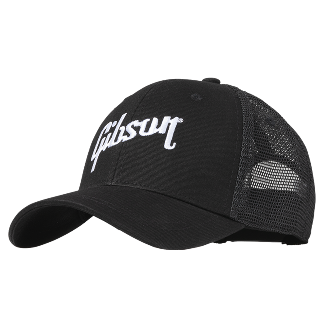 Gibson Snap Back Trucker Hat, Black